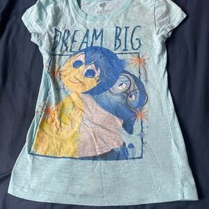 Disney Light Blue Inside Out 'Dream Big' Girls Tee